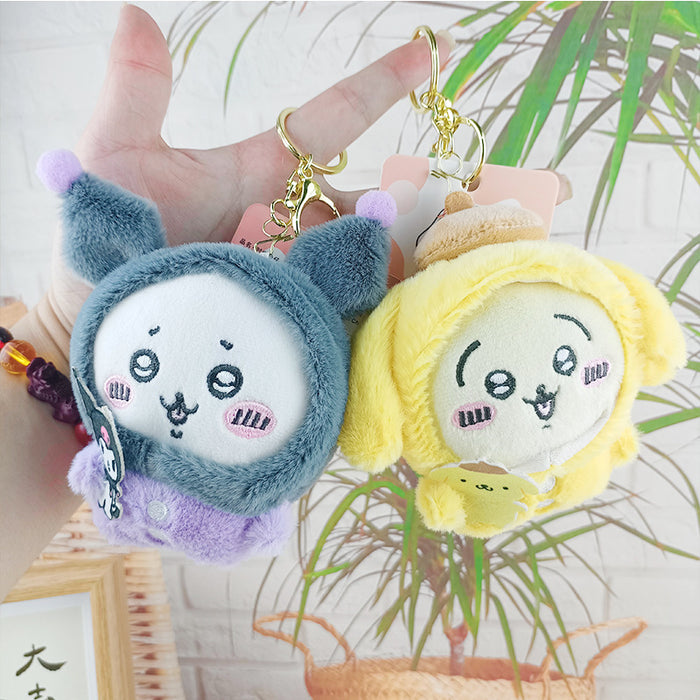 Wholesale Plush Doll Pendant Self-Mocking Bear Couple Bag Hanging Doll Batch