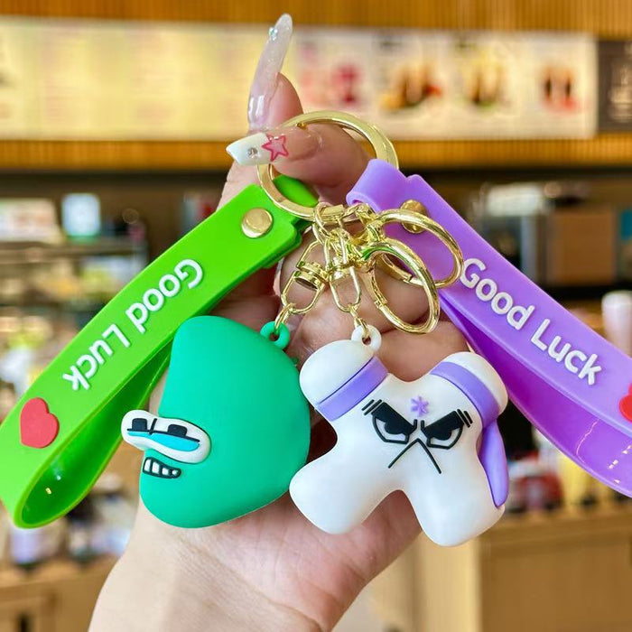 Wholesale Creative letter keychain, keychain, backpack pendant