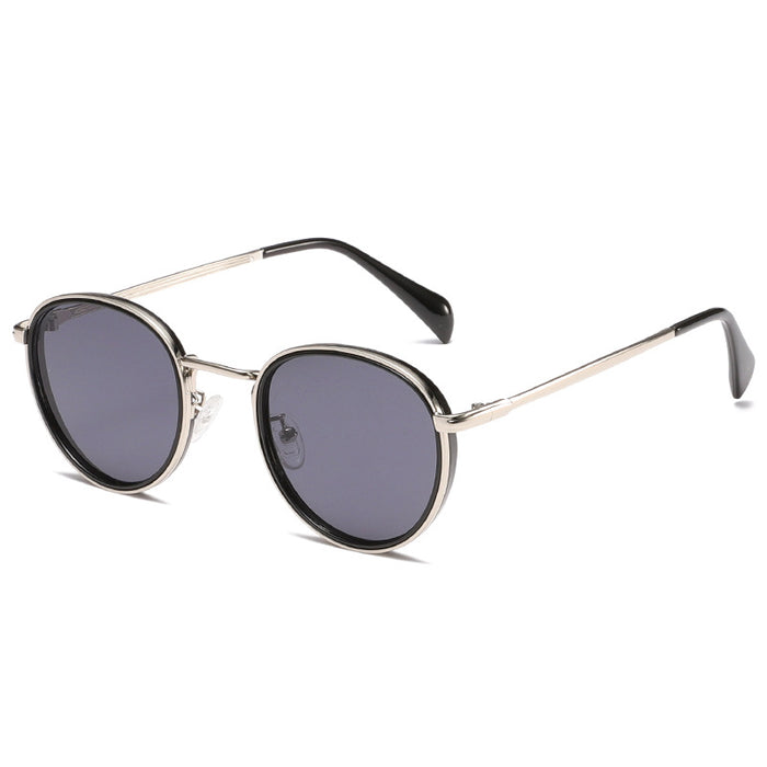 Wholesale Round-Frame Metal Anti-UV Sunglasses