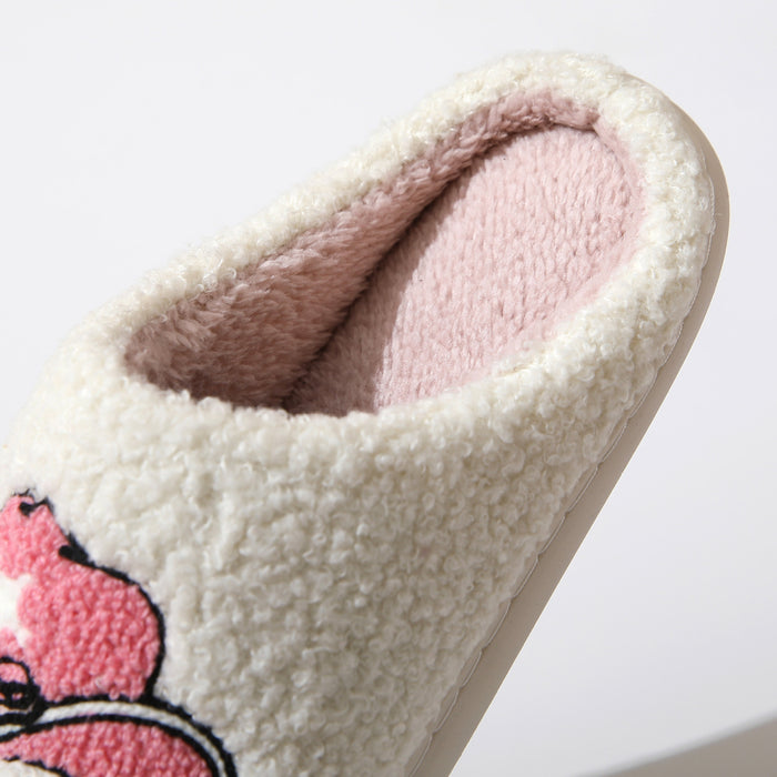 Wholesale Winter flower boots cotton slippers home indoor warm slippers slippers autumn and winter home