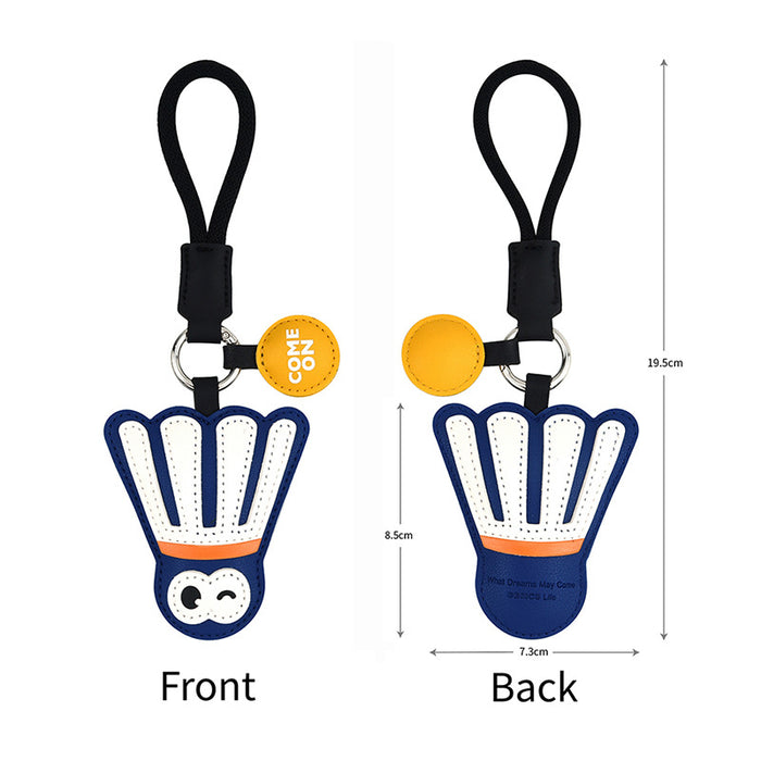 Wholesale Creative sports keychain simple cartoon table tennis badminton boxing sports event PU pendant small gift