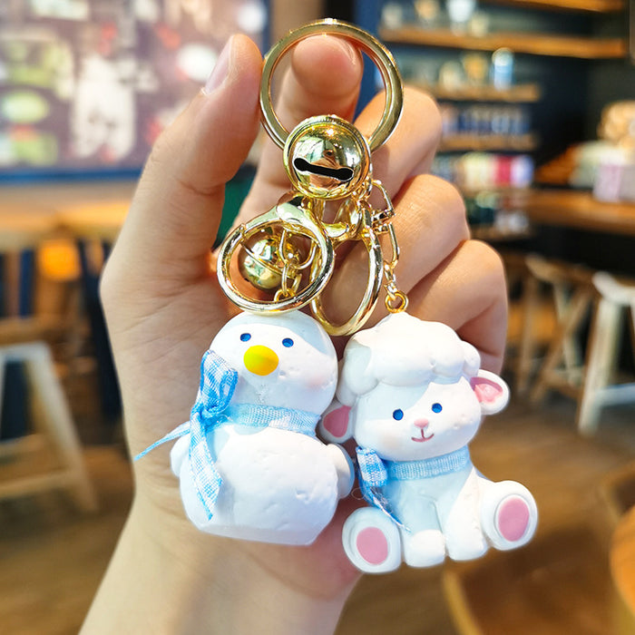 Wholesale Rubber Cartoon Doll Three-dimensional Keychain JDC-KC-Tingm090