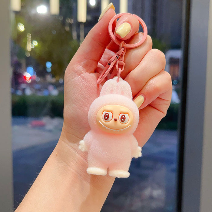 Wholesale Flocked Doll Keychain Cartoon Cute Doll Student Backpack Pendant Claw Machine Gift