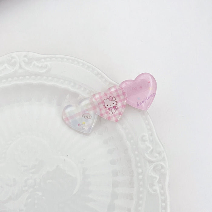 Wholesale Cute plaid cat oval hair clip