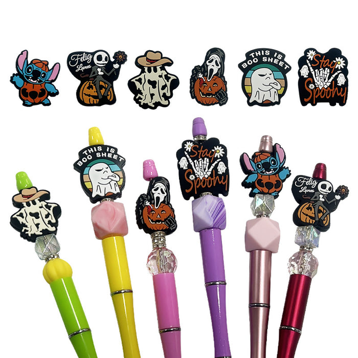 Wholesale Halloween Silicone Focal Beads JDC-BDS-HongX001