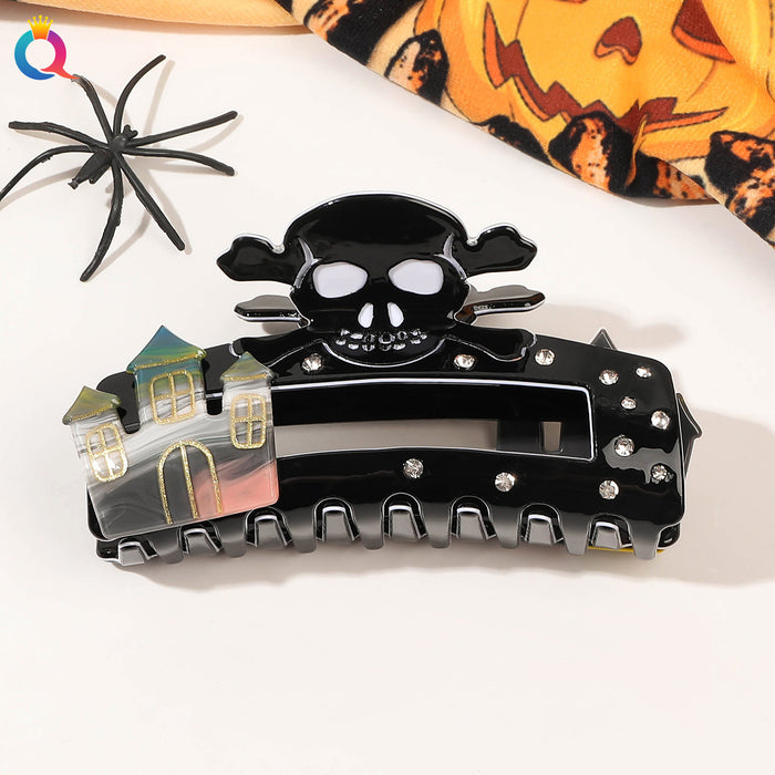 Wholesale Halloween Skull Ghost Shark Clip Acrylic Hairpin JDC-HC-Yiyue001