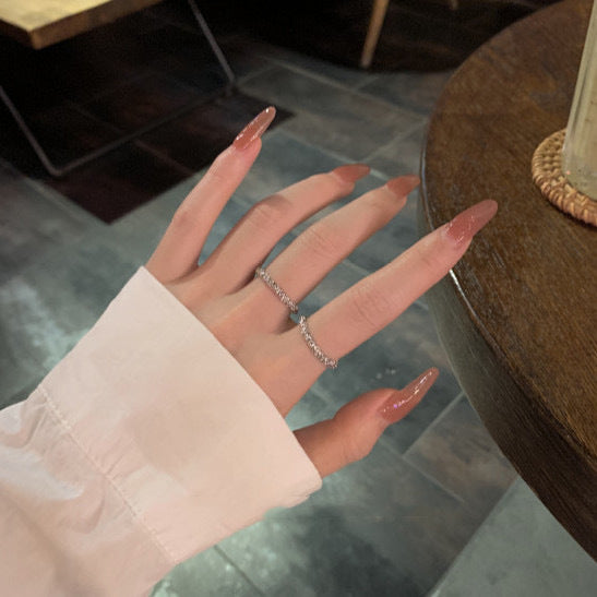 Wholesale Plain ring with high-end and niche design, exquisite temperament, adjustable ring