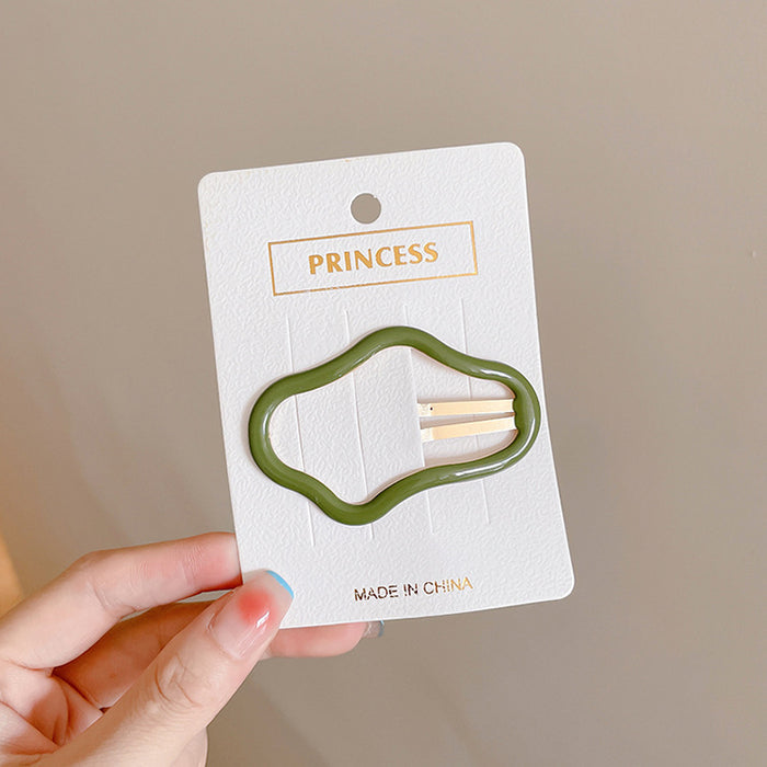 Wholesale Cloud-shaped hollow hairpin female BB clip broken hair forehead bangs side clip side   back head clip headdress