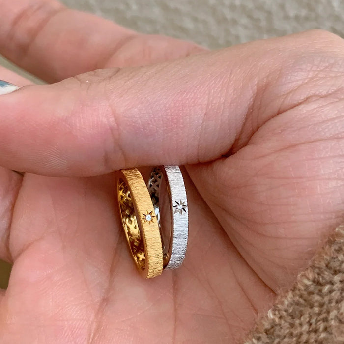 Wholesale Twist Star Silk Rings Opening Adjusting