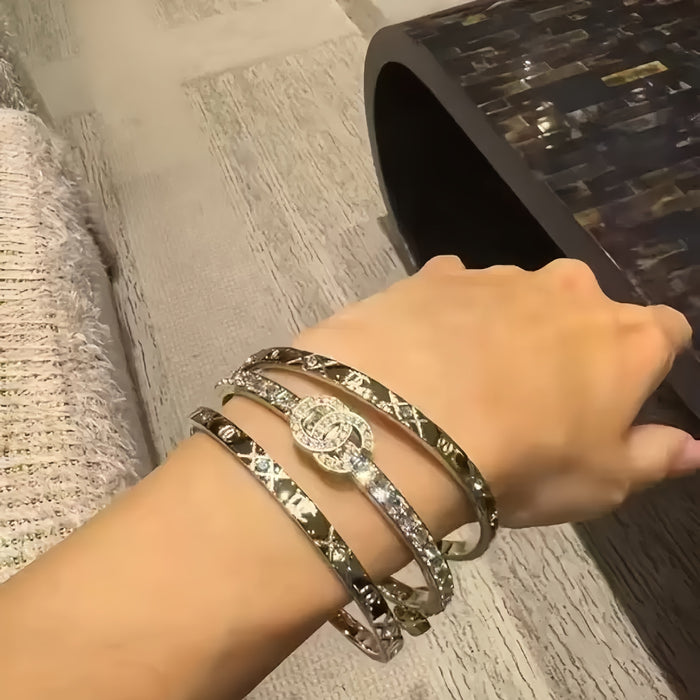 Wholesale Three-piece Set Full Diamond High Version Ring for Women