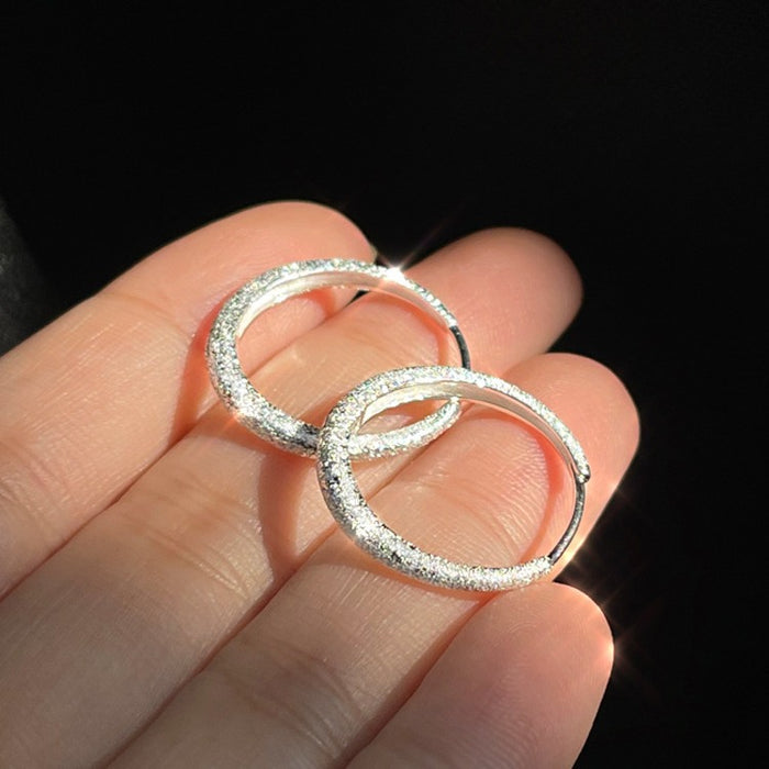 Wholesale 925 Sparkling Sterling Silver Needle Earrings New Trendy