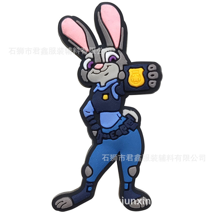 Wholesale  50pcs Hole shoe accessories cartoon detachable PVC soft rubber Shoes Charms