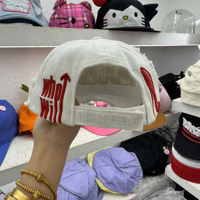 Wholesale Hand drawn horn hole baseball cap, street duck tongue hat