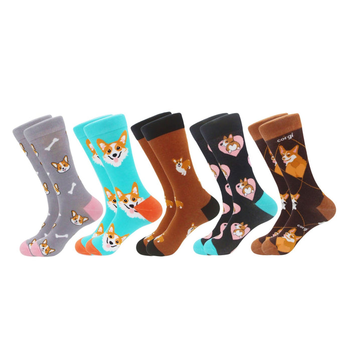 Wholesale Short-legged Corgi Cartoon Small Animal Socks JDC-SK-CG011