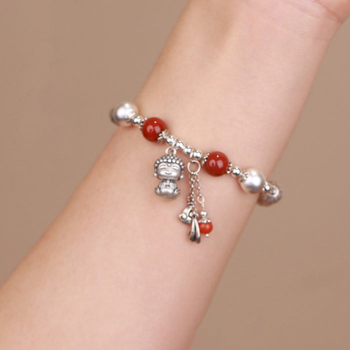 Wholesale Silver bead bead bracelet, niche, high-end, versatile in temperament