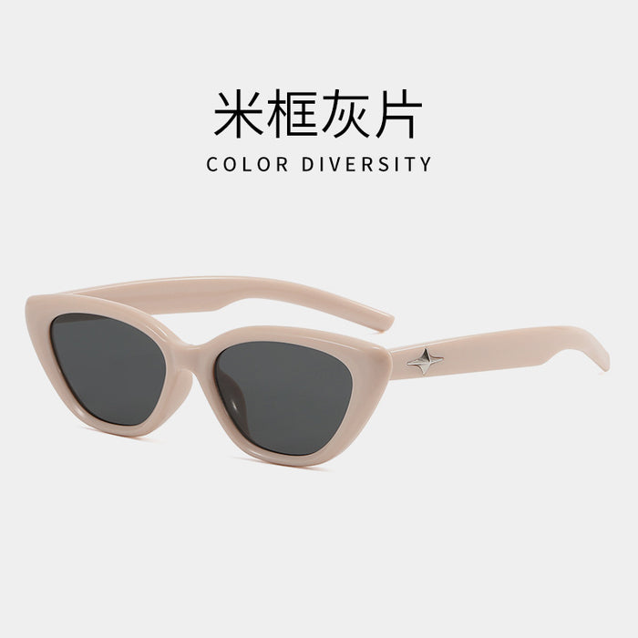 Wholesale Vintage sunglasses with a high-end feel, black small frame sunglasses with a stylish design for taking photos