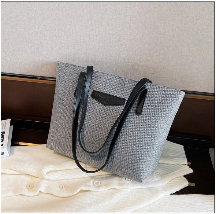 Wholesale Texture Fashionable Commuting Shoulder Bag Women's Bag Cotton Linen Large Capacity Casual Hand-held Tote Bag JDC-HB-YT001