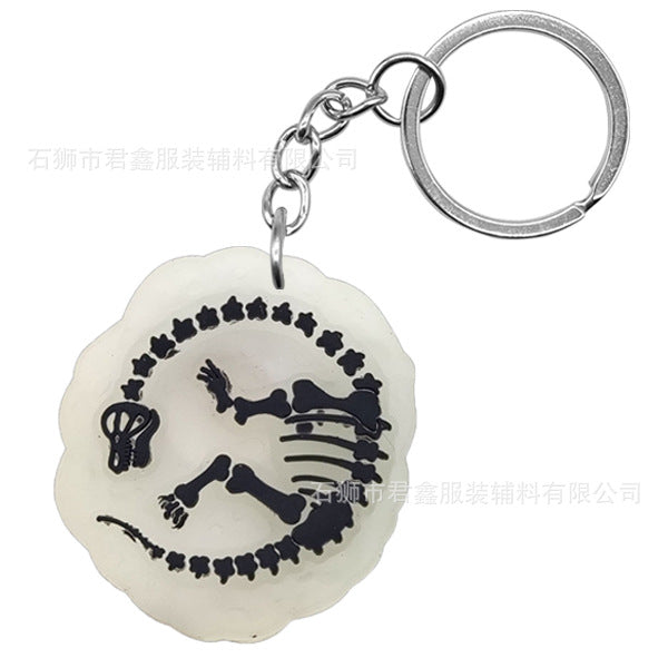 Wholesale Dinosaur Fossil Keychain  Pvc Luminous Keychain