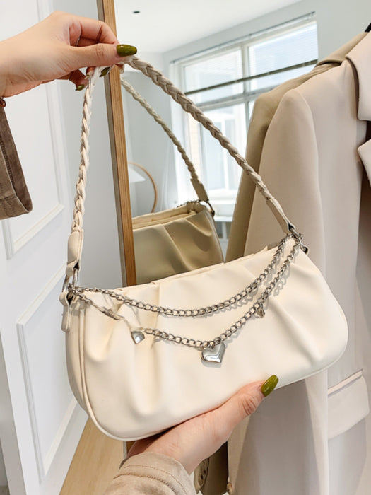 Wholesale Cloud niche design, pleated shoulder bag, crossbody, high-end feel, chain woven handbag