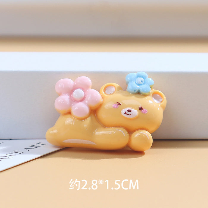 Wholesale Bear Girl Glossy Series Cream Glue Mobile Phone Case Material Stationery Box Headband Jewelry