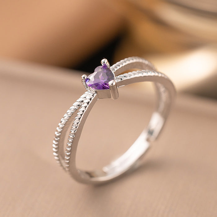 Wholesale Letter Rivet Zircon Ring