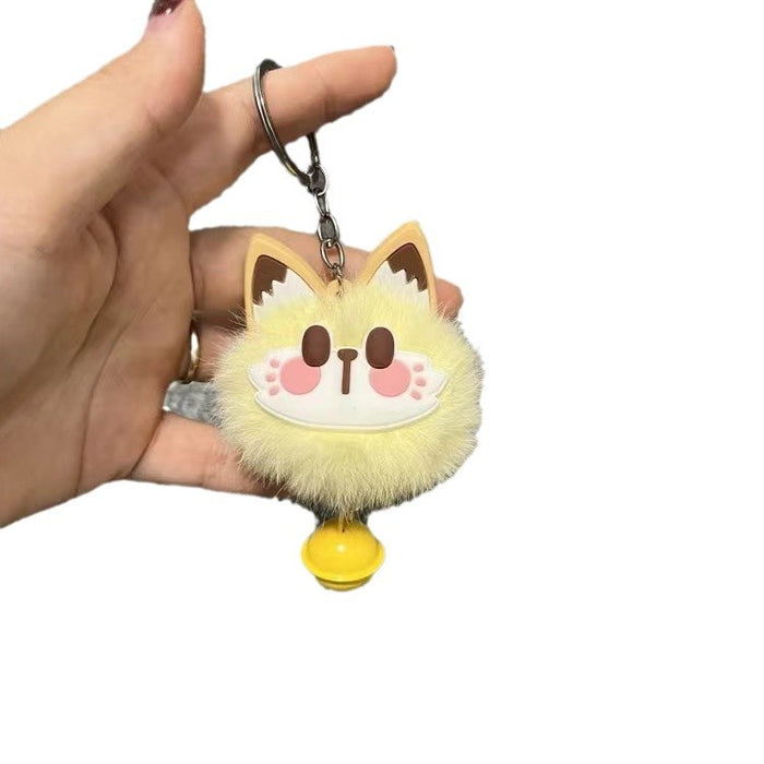 Wholesale Bell Luckily Cat Plush Pendant Keychain Bell Niche School Bag Girlfriend School Activity Doll Machine Gift