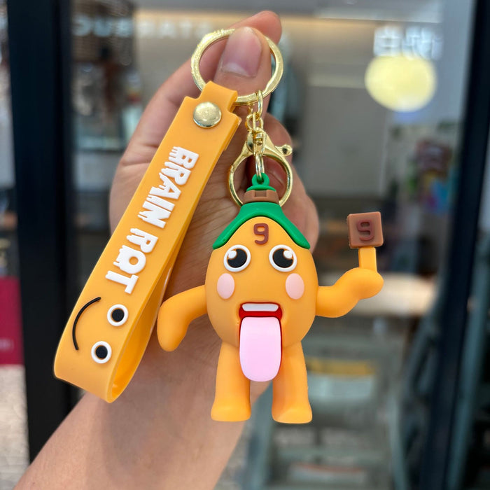 Wholesale 2pcs PVC Brain Teaser Game Keychain Pendant Trendy Bag Charm