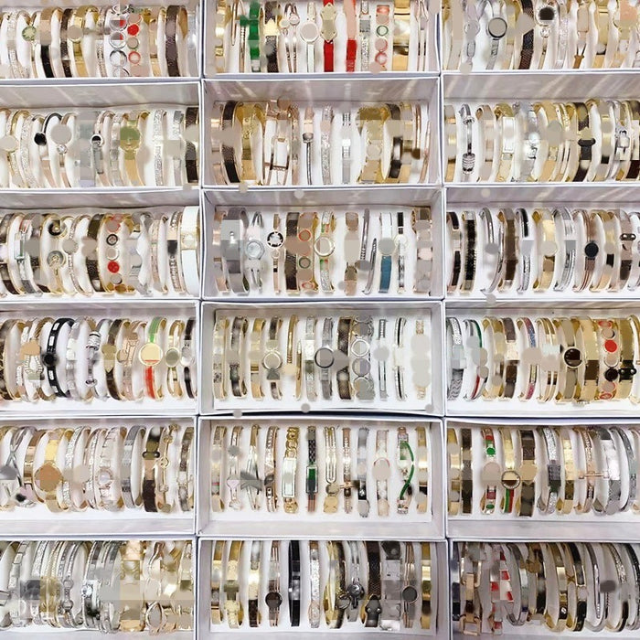 Wholesale Titanium steel tricolor bracelets with random styles shipped