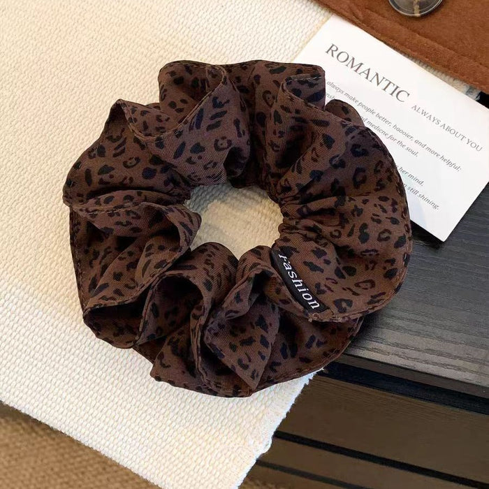 Wholesale Retro Large Leopard Print Scrunchies