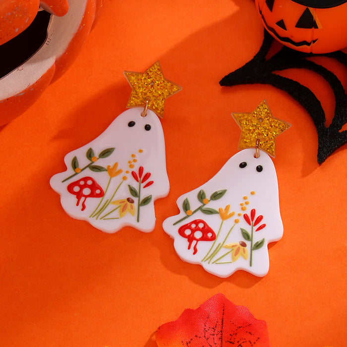 Wholesale  plate earrings creative versatile  acrylic fashion personality ghost earrings