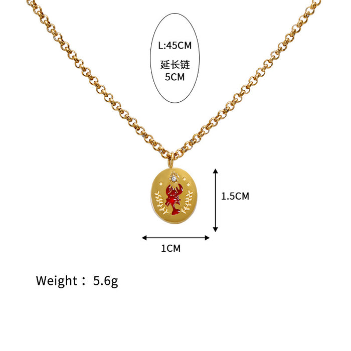 Wholesale Painted pendant necklace vacuum electroplating