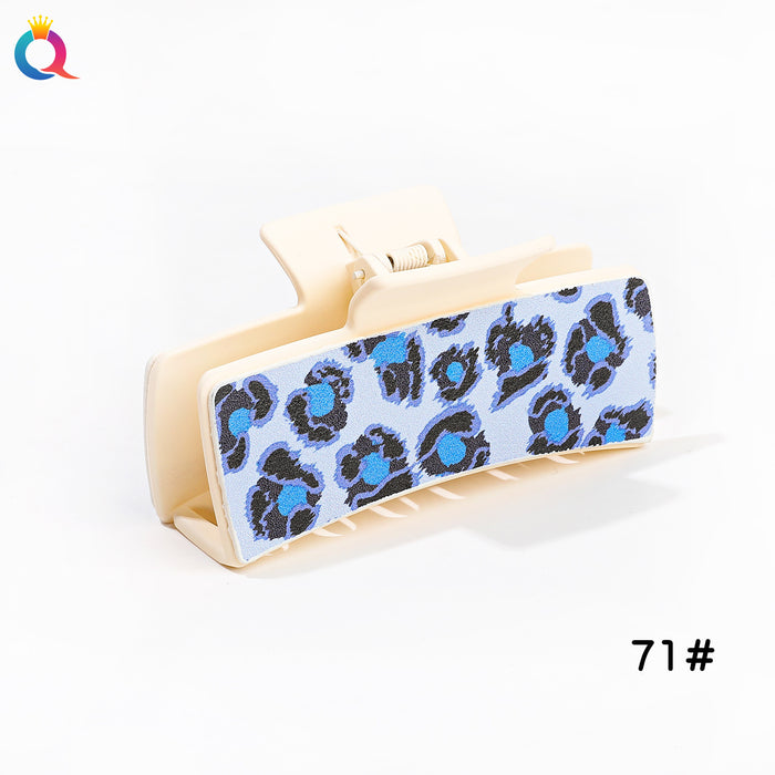 Wholesale  leopard print retro square Hair Clips