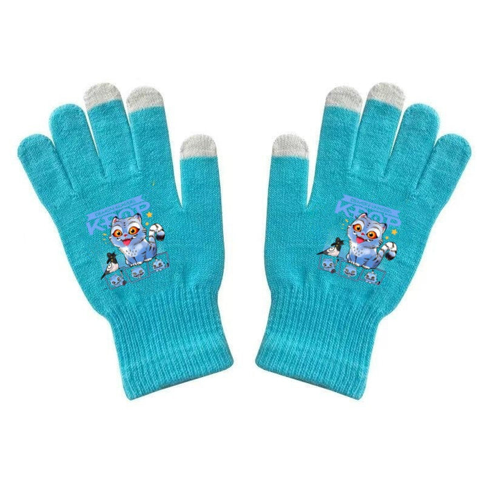 Wholesale Warm Touchscreen Gloves Printed Knitted Gloves