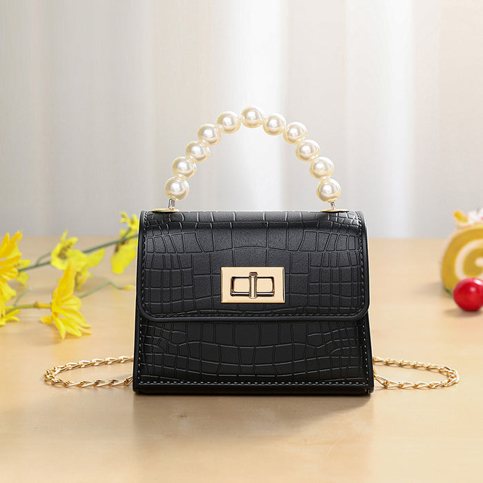 Wholesale Pearl Chain Shoulder Crossbody Jelly Bag JDC-SD-HongY009