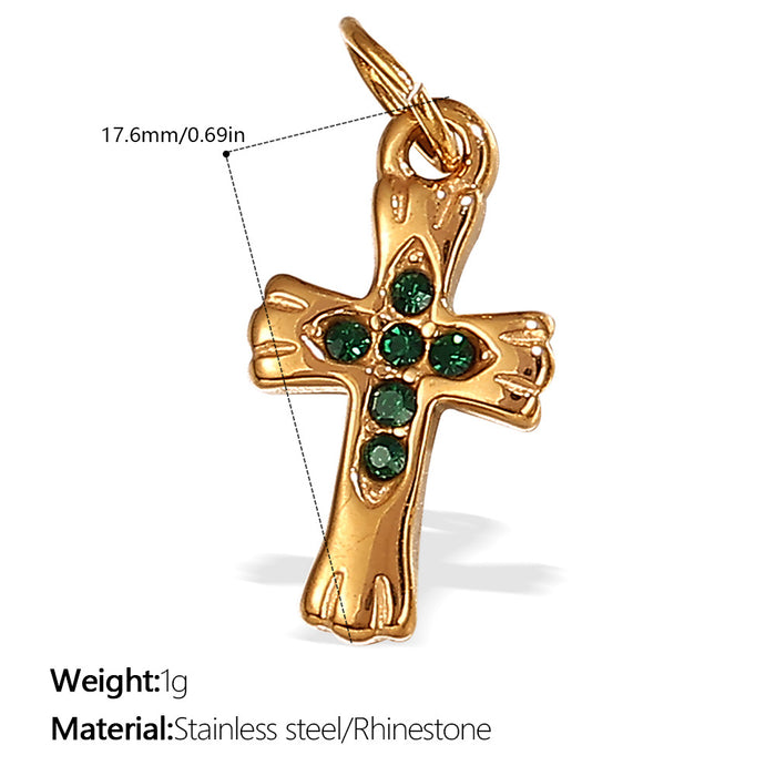 Wholesale  Pendant Accessories Inlaid Rhinestone All-match Pendant Inlaid Glass Stone Round Pendant Necklace