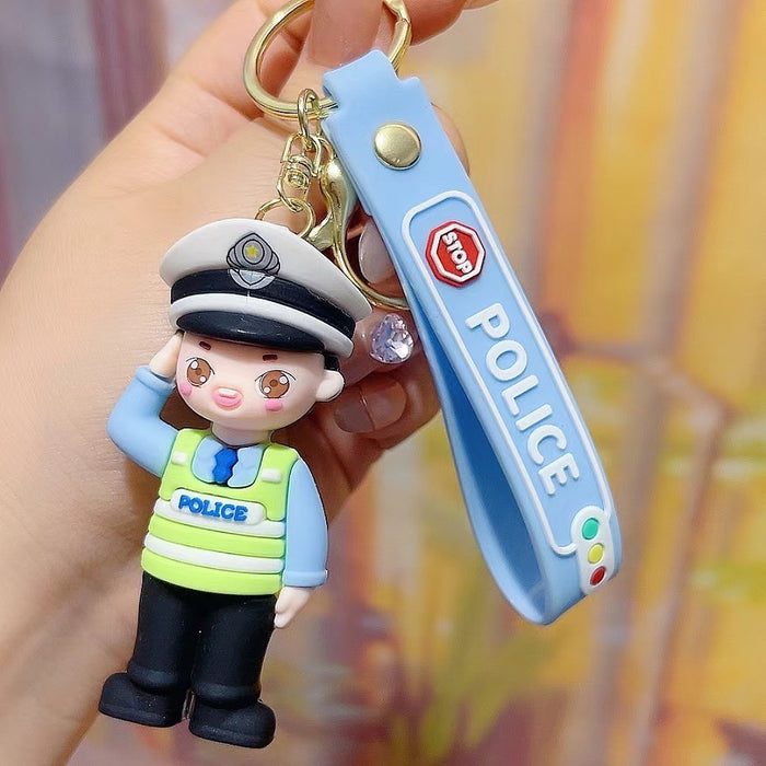 Wholesale Soft rubber cartoon special forces soldier keychains