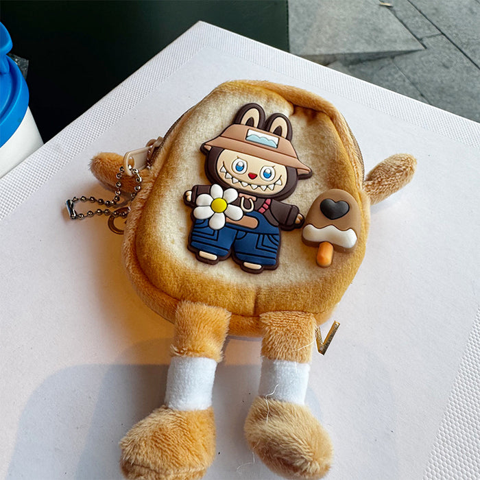Wholesale Cute Cartoon Toast Coin Purse  Versatile Storage Bag  Bag Charm Keychain Shoulder Bags