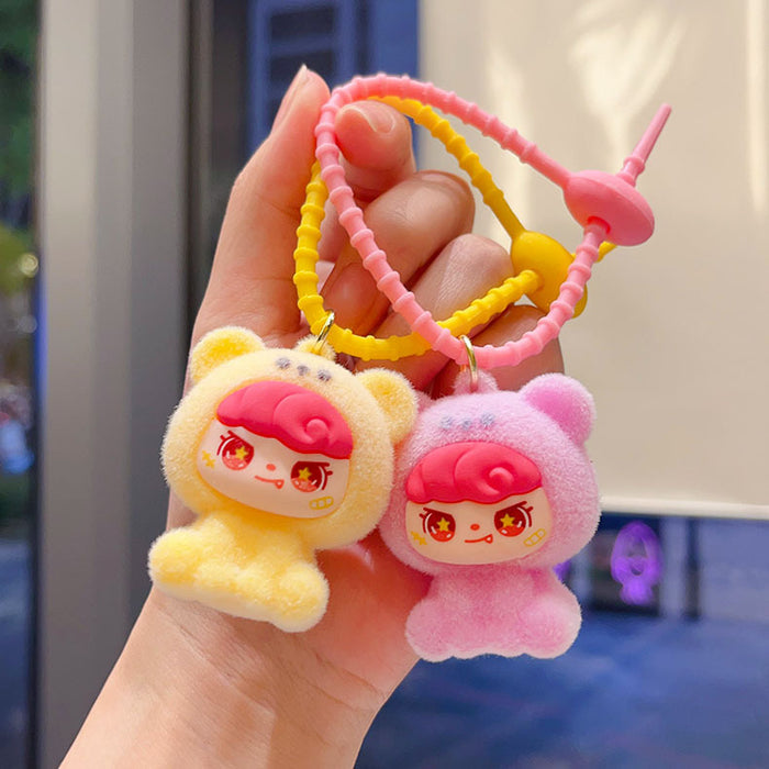 Wholesale Flocked  Keychain  Big Cousin Doll Pendant Accessory Exquisite Ornament Desktop Decoration Gift