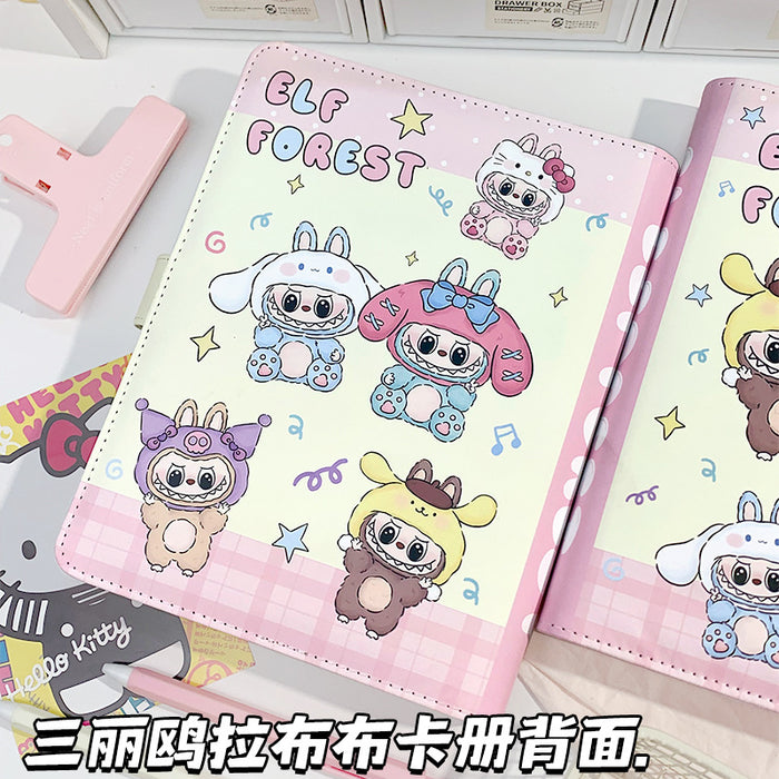 Wholesale 5pcs Leather card book student notebook loose-leaf book leather notebook storage book