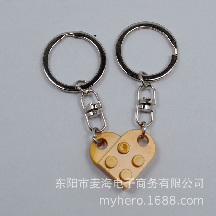 Wholesale Love Building Blocks Plastic Keychain JDC-KC-Maih001
