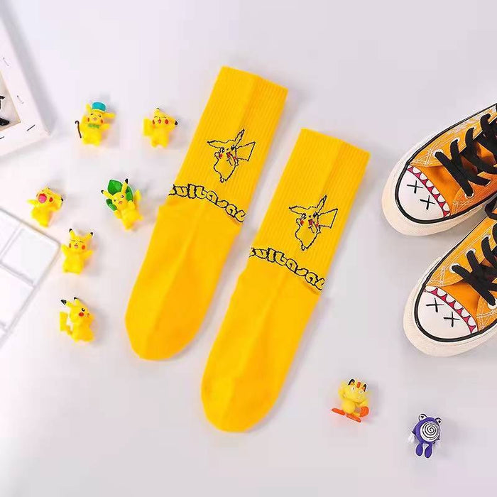 Wholesale Spring Socks Women's Mid-tube Trendy Cartoon Cute Sweet Couple Socks