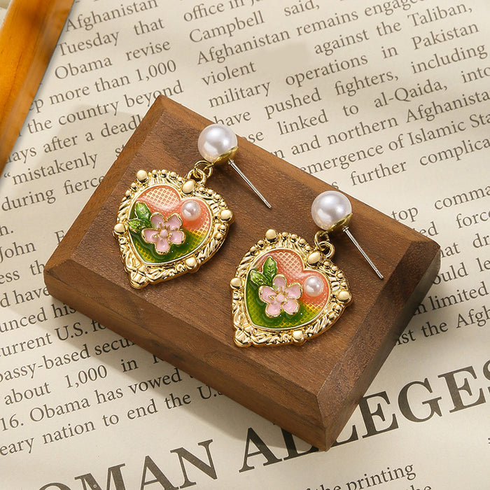 Wholesale Vintage Earrings, Silver Needle Earrings, Charm Flower Earrings