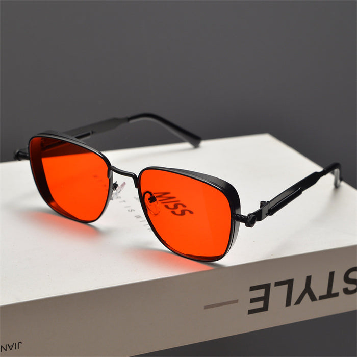 Wholesale Retro steampunk style metal square sunglasses sunglasses