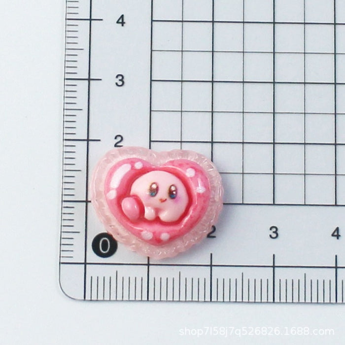 Wholesale Transparent Heart Burger Resin Accessories Cream Glue Mobile Phone Case Accessories Hairpin Headdress Material