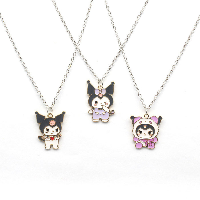 Wholesale Necklaces Cartoon alloy dripping oil cute necklace JDC-NE-MWei009