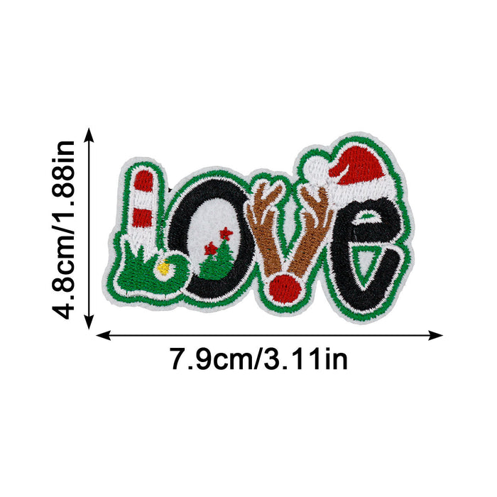Wholesale Christmas embroidery DIY Patches