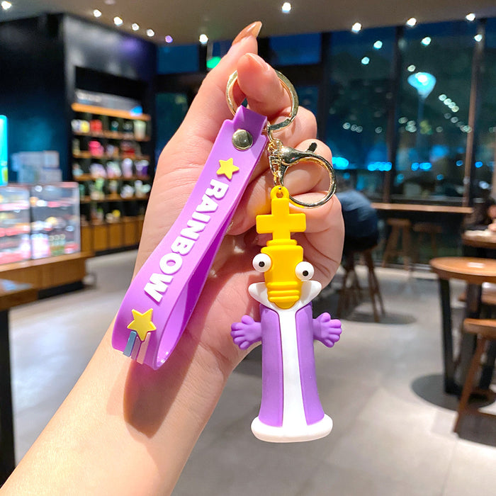 Wholesale Cartoon Digital Circus Keychain Pendant Clown Doll Accessories Couple Bag Key Chain Small Gift