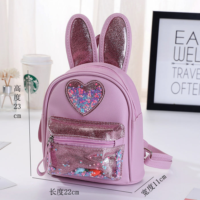 Wholesale New Children' s Backpack Fashion Sequined Cute Rabbit Mini Backpack Casual Outing Kindergarten School Bag