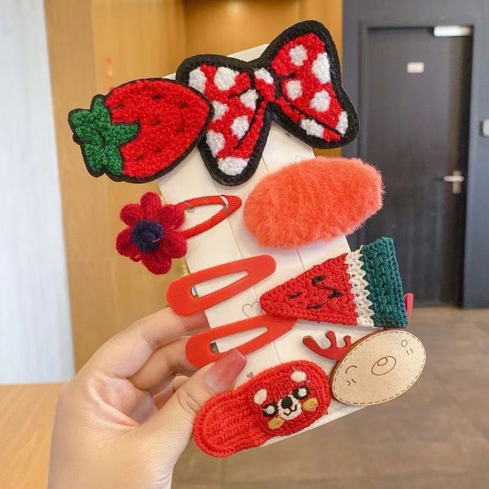 Wholesale Plush Hair Clip Lambswool Baby  Cute Bb Clip Cartoon