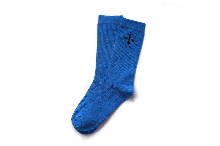 Wholesale Socks Embroidered Cross Skateboarding Socks Mid tube Sports Socks Trendy Neutral